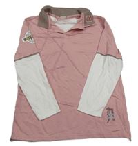 Růžovo-bílé polo triko zn. Cherokee