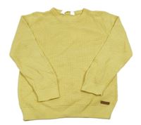 Žlutý žebrovaný svetr H&M