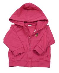 Fuchsiová propínací mikina s ananasem a kapucí Cool Club