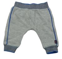 Šedé melírované tepláky s pruhem Baker