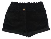 Nové - Černé manšestrové kraťasy Orchestra