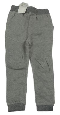 Nové - šedé melírované tepláky Vertbaudet