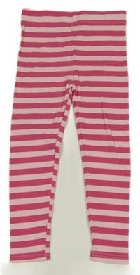 Růžovo-fuchsiové pruhované legíny Kiki&Koko