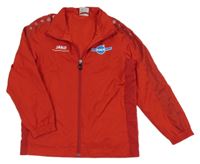 Červená šusťáková sportovní bunda s potiskem Jako