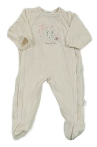 Smetanový sametový overal s králíkem