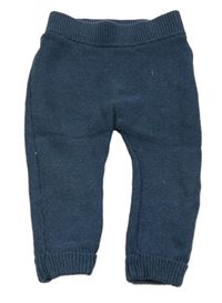 Tmavomodré pletené tepláky