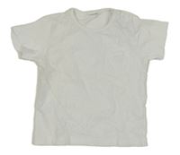 Bílé tričko s krajkou a kapsou Topomini