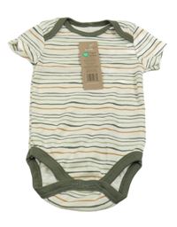 Nové - Smetanovo-zeleno-hnědé pruhované body ChickPea