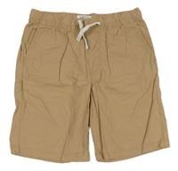 Hnědé plátěné kraťasy H&M