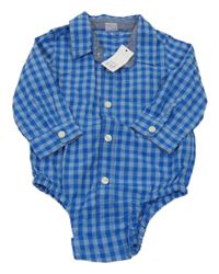 Nové - Modré kostkované košilové body GAP