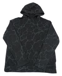 Černá vzorovaná mikina s kapucí H&M