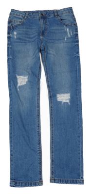 Modré skinny rifle s prošoupáním