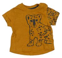 Hnědé tričko s leopardem Nutmeg