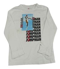 Bílé triko s nápisy Air Jordan 