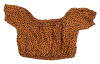 Hnědo-černé vzorované crop tričko Matalan