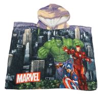 Barevné froté pončo s Marvel a kapucí zn. Marvel