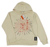 Nové - smetanová mikina s kouzelnou beruškou a logem a kapucí Puma