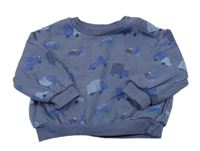 Modrofialová mikina s auty M&S