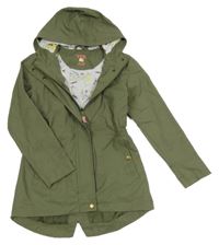 Khaki šusťáková jarní parka s kapucí Y.F.K.