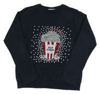 Tmavomodrá lehká mikina s popcornem Name it