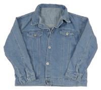 Světlemodrá riflová bunda s motýlkem shein