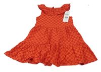 Nové - červené madeirové šaty F&F