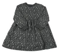 Tmavošedo-stříbrné teplákové šaty s hvězdičkami F&F