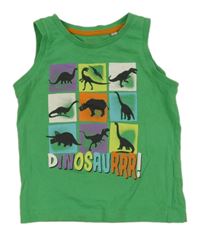 Zelené tílko s dinosaury C&A