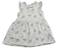 Krémové květované bavlněné šaty zn. H&M