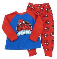 Červeno-tmavomodré fleecové pyžamo se Spider-manem Primark