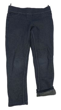 Tmavomodré zateplené tregíny riflového vzhledu C&A