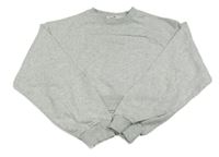 Šedá melírovaná crop mikina H&M