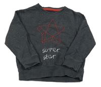 Antracitová melírovaná mikina s hvězdou Next