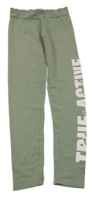 Khaki legíny s nápisem Page one young