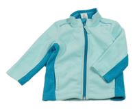 Tyrkysovo-modrá propínací funkční fleecová mikina Quechua