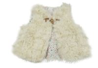 Smetanová kožešinová podšitá vesta C&A