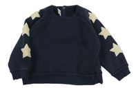 Tmavomodrá zateplená mikina s hězdami 