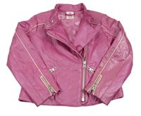 Fuchsiový lesklý crop křivák ejc