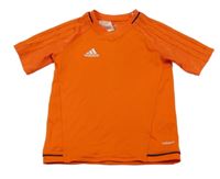 Pomerančové sportovní tričko s logem Adidas