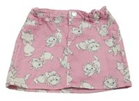 Světlerůžová riflová sukně s kočičkou Marií H&M