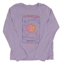 Lila triko se sluncem Primark