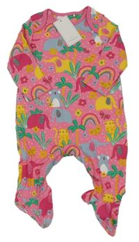 Nové - Růžový overal se zvířátky Mothercare