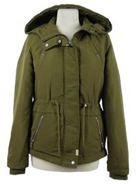 Dámská khaki šusťáková zimní bunda s kapucí Vero Moda 