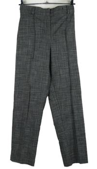 Dámské šedé kostkované kalhoty s puky M&S