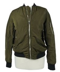 Dámský hnědý šusťákový zateplený crop bomber Zara 