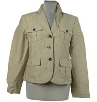 Dámský béžový lněný kabátek Joy 