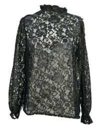 Dámská černo-zlatá krajková halenka Papaya 