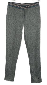 Dámské šedé melírované sportovní legíny 