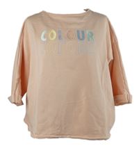 Dámská světlerůžová mikina s nápisem Tchibo 