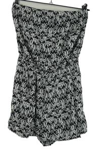 Dámský černo-bílý vzorovaný letní overal H&M